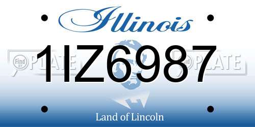 1IZ6987 Illinois License Plate