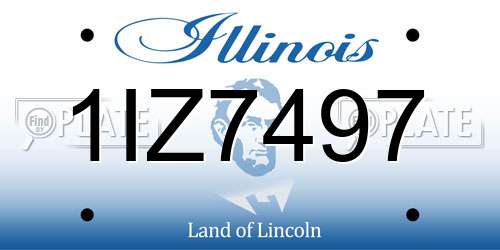 1IZ7497 Illinois License Plate