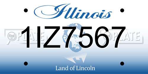 1IZ7567 Illinois License Plate