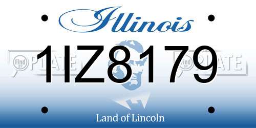 1IZ8179 Illinois License Plate