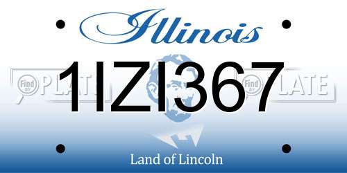 1IZI367 Illinois License Plate