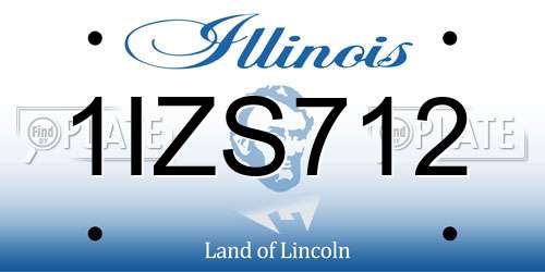 1IZS712 Illinois License Plate
