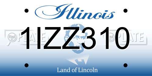 1IZZ310 Illinois License Plate