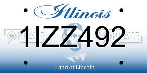 1IZZ492 Illinois License Plate