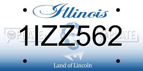 1IZZ562 Illinois License Plate