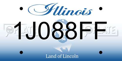 1J088FF Illinois License Plate