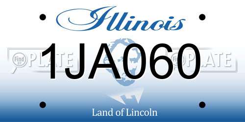 1JA060 Illinois License Plate