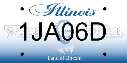 1JA06D Illinois License Plate