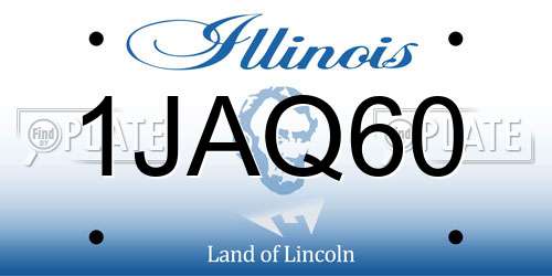 1JAQ60 Illinois License Plate