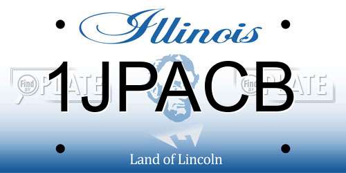 1JPACB Illinois License Plate