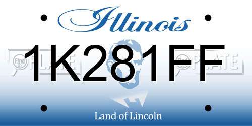 1K281FF Illinois License Plate