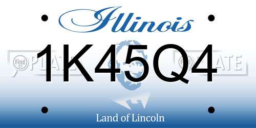 1K45Q4 Illinois License Plate