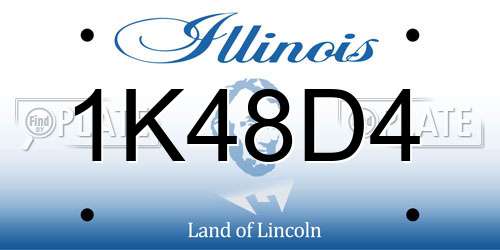 1K48D4 Illinois License Plate