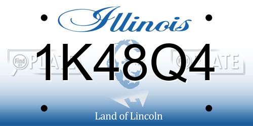 1K48Q4 Illinois License Plate