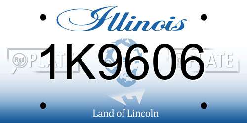1K9606 Illinois License Plate