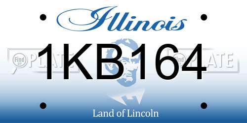 1KB164 Illinois License Plate
