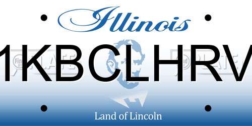 1KBCLHRV Illinois License Plate