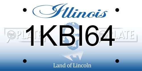 1KBI64 Illinois License Plate