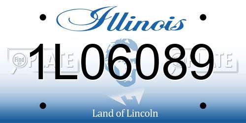 1L06089 Illinois License Plate