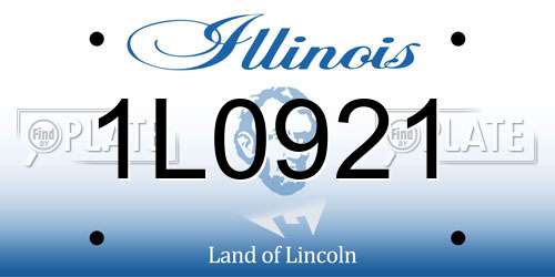 1L0921 Illinois License Plate