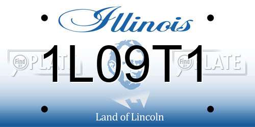 1L09T1 Illinois License Plate
