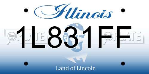 1L831FF Illinois License Plate