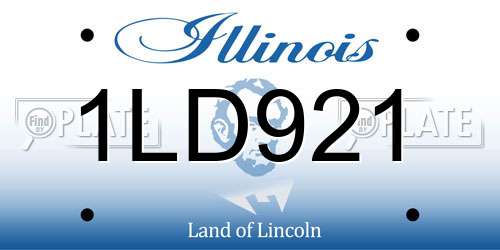 1LD921 Illinois License Plate