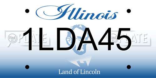 1LDA45 Illinois License Plate
