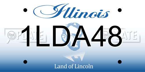 1LDA48 Illinois License Plate