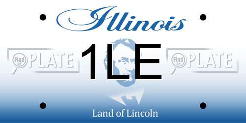 1LE Illinois License Plate