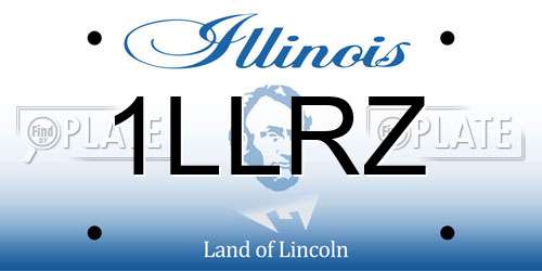 1LLRZ Illinois License Plate