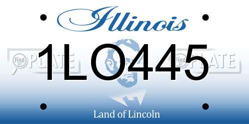 1LO445 Illinois License Plate