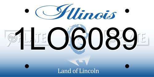 1LO6089 Illinois License Plate