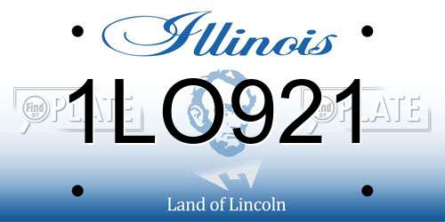 1LO921 Illinois License Plate