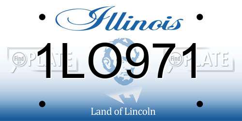 1LO971 Illinois License Plate