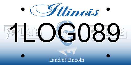 1LOG089 Illinois License Plate