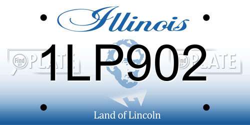 1LP902 Illinois License Plate
