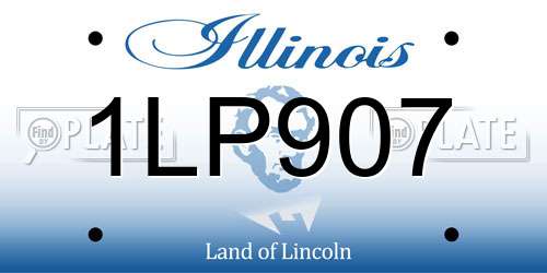 1LP907 Illinois License Plate