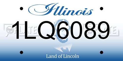 1LQ6089 Illinois License Plate