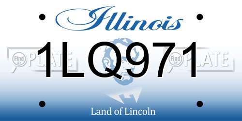 1LQ971 Illinois License Plate