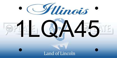 1LQA45 Illinois License Plate