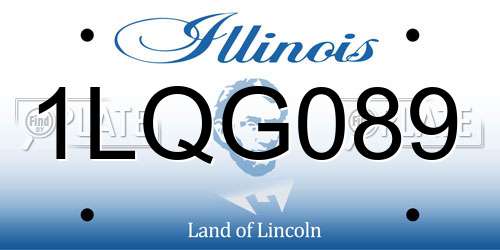 1LQG089 Illinois License Plate