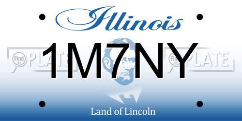 1M7NY Illinois License Plate
