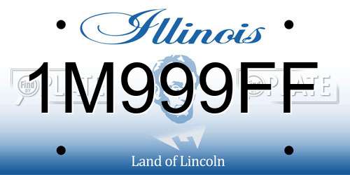 1M999FF Illinois License Plate