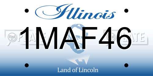 1MAF46 Illinois License Plate
