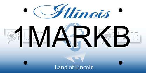 1MARKB Illinois License Plate