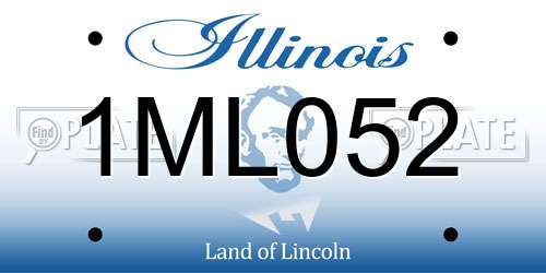 1ML052 Illinois License Plate