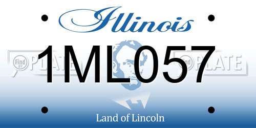 1ML057 Illinois License Plate