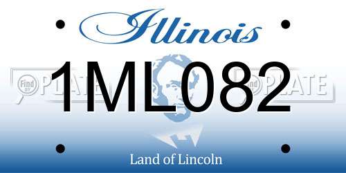 1ML082 Illinois License Plate