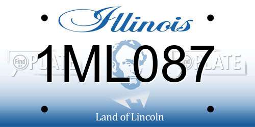 1ML087 Illinois License Plate